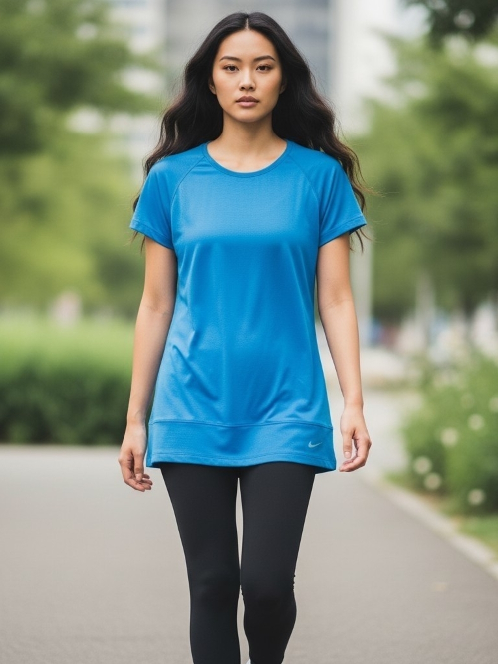 Vintage Nike FIT DRY Seamless Mesh Training Top XXL Blue